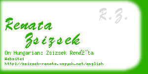 renata zsizsek business card